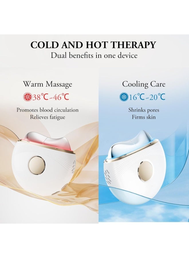 أدوات غوانشا الكهربائية للوجه، جهاز مضاد للشيخوخة مع علاج بالضوء الأزرق والبنفسجي والأحمر - جهاز تدليك بارد وساخن مع 3 مستويات شدة لتقليل التجاعيد - Image 4