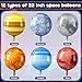 Poen 12 Pcs Space Balloons 22 Inch Large 4D Galaxy Planet Balloons World Map Globe Inflatable Earth Outer Space Party Decorations for Travel Theme Party Birthday Earth Day - Image 4