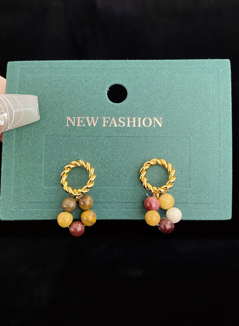 Hanaa 925 Sterling Silver Five Lovely Beans Studs Earrings For Women and Girls 