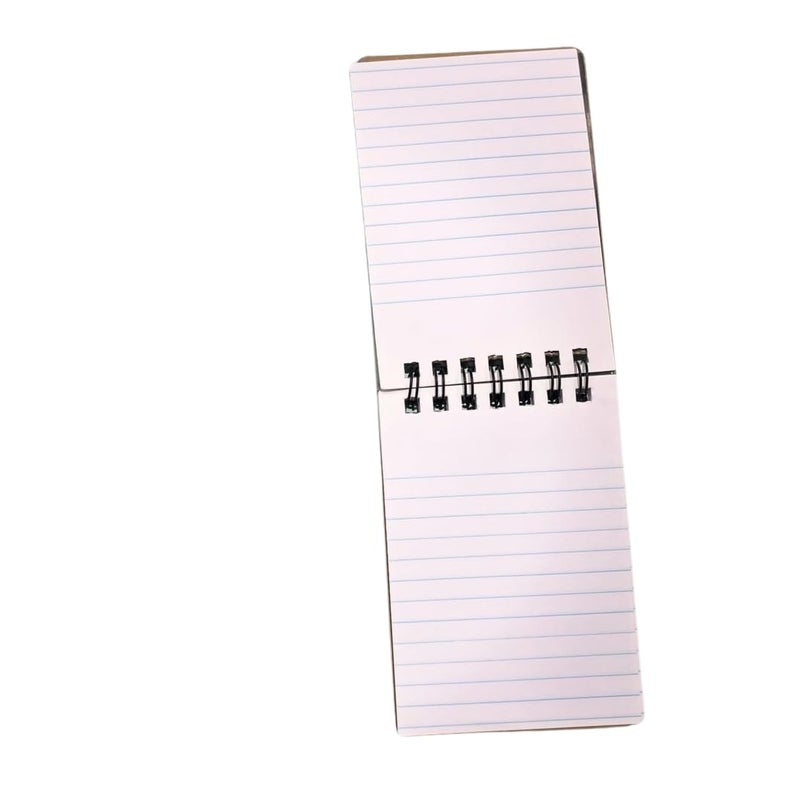 CUBIC A7 Wiro Pocket Notebook - Pack of 12 (Kraft Paper Brown) | Palm Notebook | Spiral-Bound | Compact & Eco-Friendly Notepad for Office, School & Daily Use - Image 4