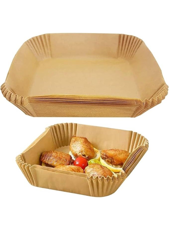 Cool Baby 50 sheets of Air Fryer Disposable Paper Liner Non-Stick Pan Parchment Baking Paper, air fryer paper trays (16 cm) - Image 1