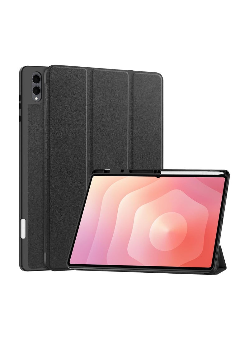 general Protective case compatible with Samsung Galaxy Tab S11 Ultra 14.6-inch 2025 tablet, tri-fold PU leather cover with auto-wake/sleep function