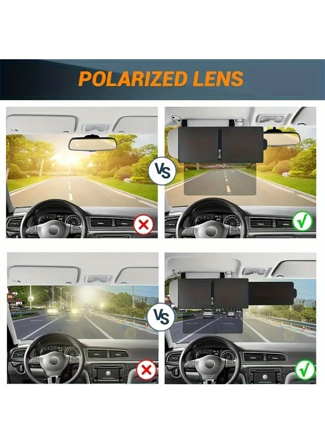 Generic Polarized Sun Visor for Car, Polarized Sun Visor Extender/ Extension with PC Lens and Side Sunshade, Anti-Glare, UV-Filtering for Car with Zipper Slider, Upgraded UV400  - Image 2