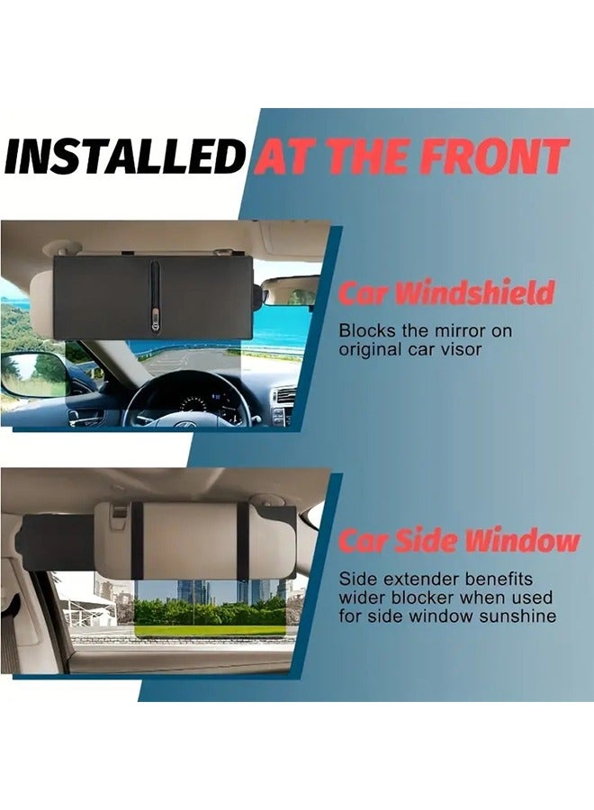 Generic Polarized Sun Visor for Car, Polarized Sun Visor Extender/ Extension with PC Lens and Side Sunshade, Anti-Glare, UV-Filtering for Car with Zipper Slider, Upgraded UV400  - Image 5