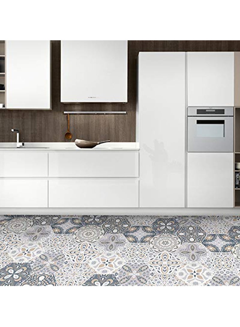 SYOSI استيكر أرضي غير قابل للانزلاق بشكل سداسي SYOSI، 10 قطع ملصقات بلاط مقاومة للماء مضادة للانزلاق، ملصقات ذاتية اللصق، فن ديكور منزلي، أدوات المطبخ، الحمام، غرفة النوم وديكور الحائط - Image 3