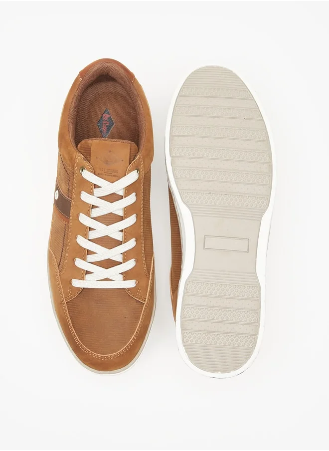 Lee Cooper Men'S Textured Lace-Up Casual Sneakers