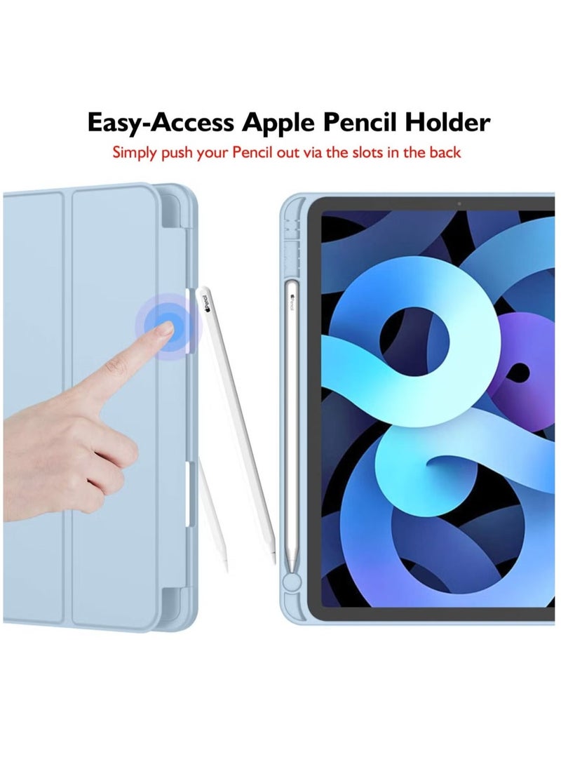 TIGER iPad Air 11 Inch Case M2 2024 – Compatible with iPad Air 5th/4th Generation (2022/2020) 10.9 Inch, Trifold Stand Smart Case with Pencil Holder, Sky Blue - Image 3