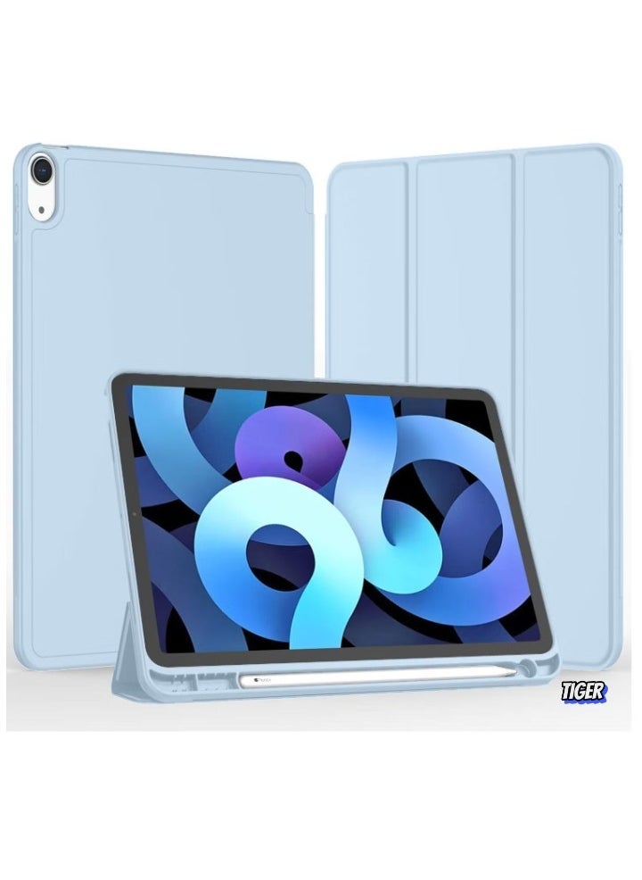 TIGER iPad Air 11 Inch Case M2 2024 – Compatible with iPad Air 5th/4th Generation (2022/2020) 10.9 Inch, Trifold Stand Smart Case with Pencil Holder, Sky Blue - Image 2