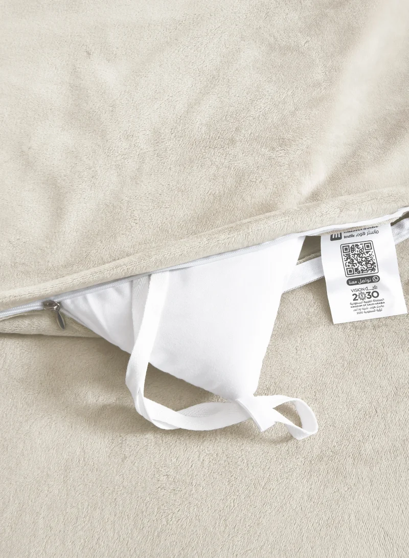 سيد المنسوجات المنزلية طقم لحاف مخملي، 5 قطع حجم مفرد، يناسب سرير مفرد 120 × 200 سم،مع الحشوة القابلة للنزع،  ناعم، دافئ