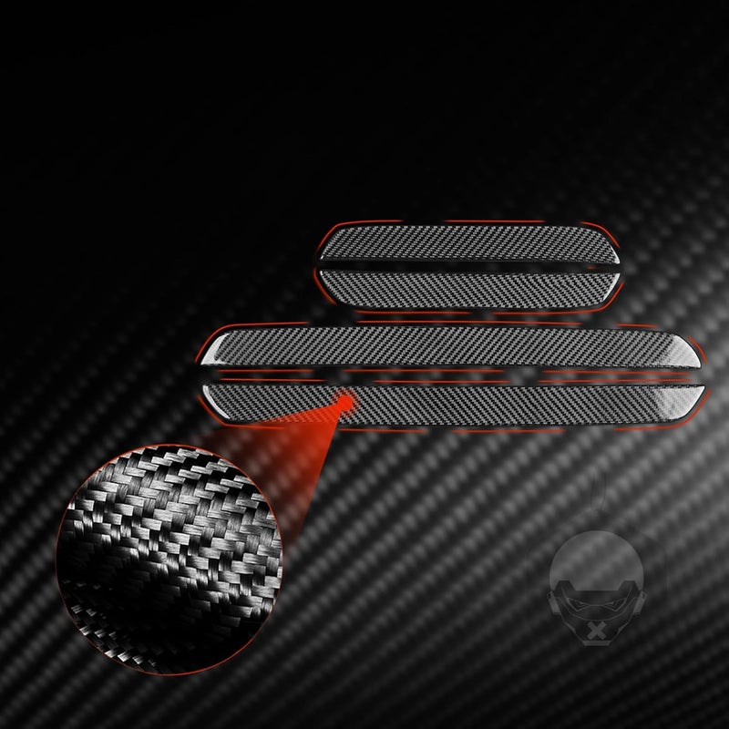 PJFUS Real Premium Carbon Fiber Car Door Sill Plate Panel Door Pedal Cover Strip Trim Sticker Auto Interior Accessories Compatible with Toyota Corolla 2009 2010 2011 2012 2013 Black - Image 5