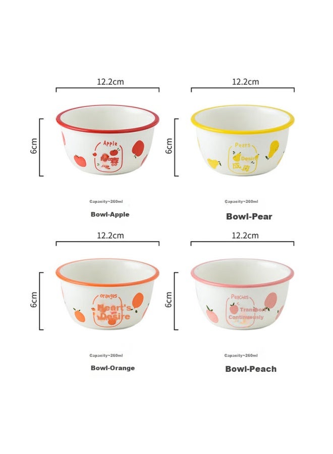 Canjiangjun Ceramic Tableware Set, Housewarming Gift, Rice Bowls, Persimmon And Cola Bowl Set, 4-piece Gift Box Set - Image 1