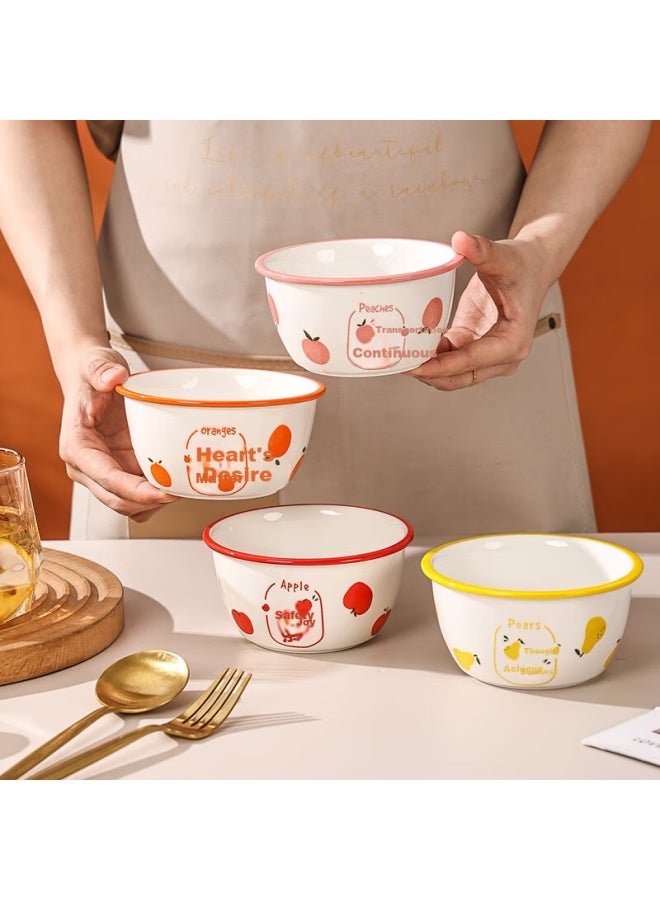 Canjiangjun Ceramic Tableware Set, Housewarming Gift, Rice Bowls, Persimmon And Cola Bowl Set, 4-piece Gift Box Set - Image 3