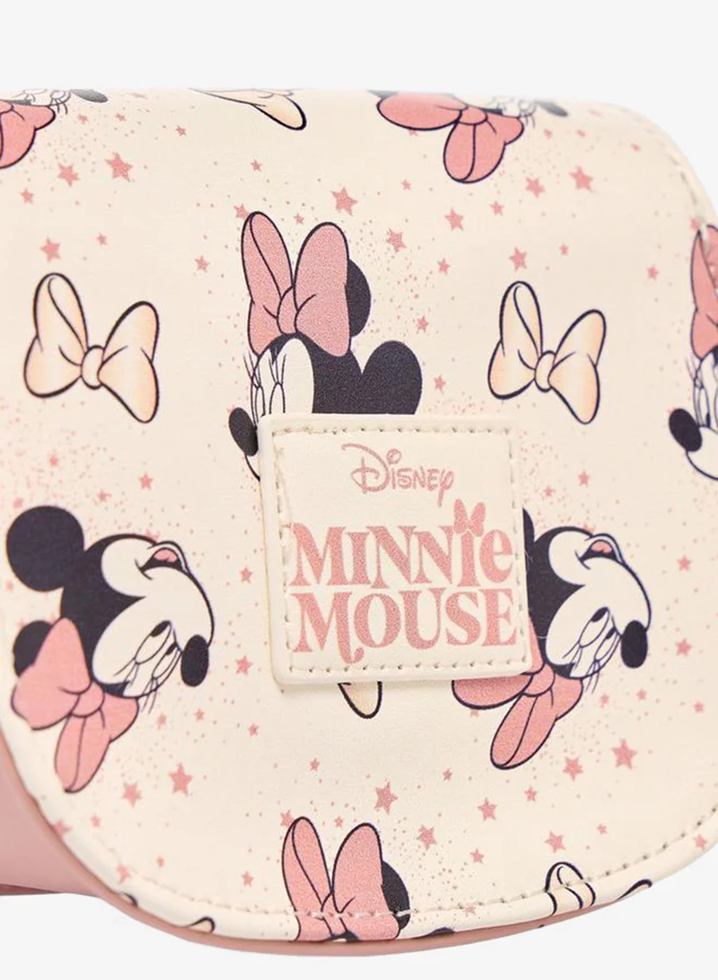 Disney MULTICOLOUR Minnie Mouse Print School Crossbody Bag With Detachable Chain Strap - 5x9.5x12 CM for Women | Best Price UAE