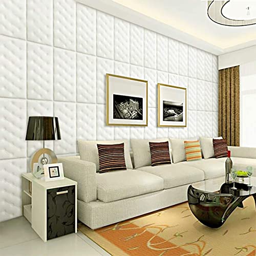 ASTADHYAY 3D Self Adhesive Foam White Wallpaper Panels for Wall Living Room Bedroom Kitchen Self Adhesive Soft Cushion PE Foam 3D Wallpaper(35 X 70cm)(Colour:White) (3D Wallpaper Panel(Pack of 8)) - Image 4