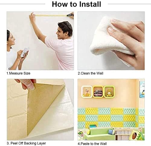ASTADHYAY 3D Self Adhesive Foam White Wallpaper Panels for Wall Living Room Bedroom Kitchen Self Adhesive Soft Cushion PE Foam 3D Wallpaper(35 X 70cm)(Colour:White) (3D Wallpaper Panel(Pack of 8)) - Image 5
