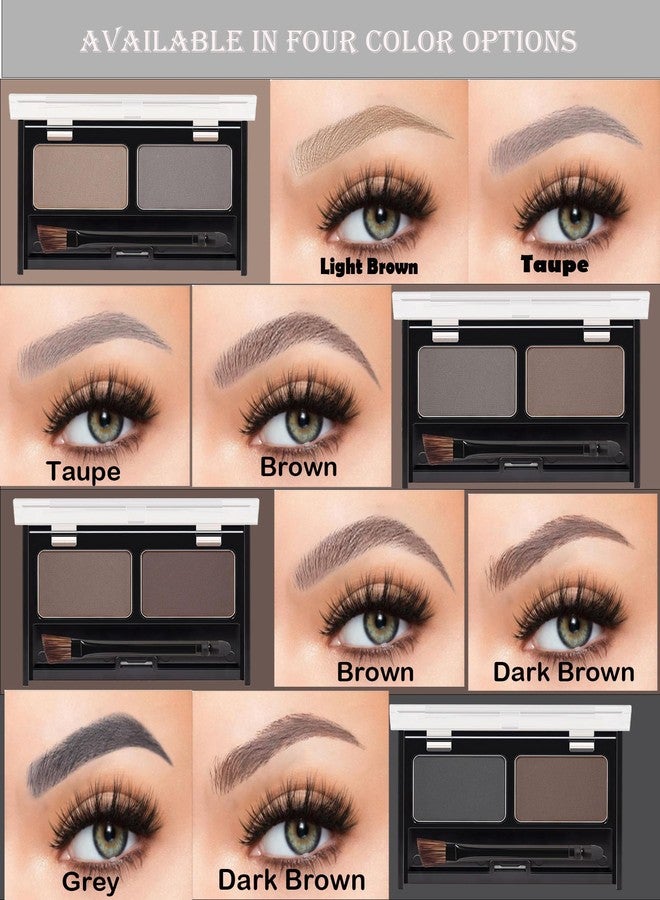 DuaTana Eye Brow Powder Kit for Women,2 Colors Waterproof Eyebrow Powder Tinted Palette Brown Dark Brown Long-Lasting,Brow Fill&Sculpt Natural Eyebrow Contour Eyeshadow Mother’s Gift with Brow Brush &Razor-03 - Image 3