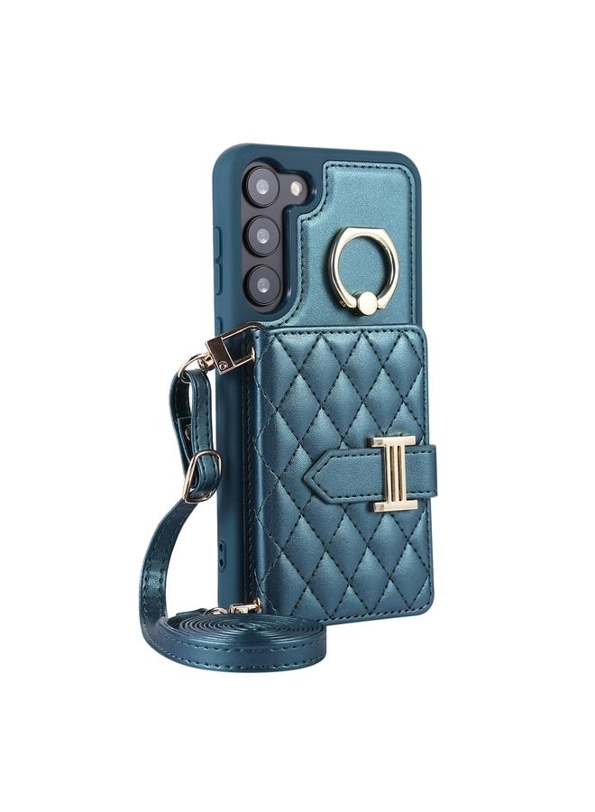 S-TOP Case For Samsung Galaxy S22 5G Horizontal Card Bag Ring Holder Phone Case with Dual Lanyard - Image 2