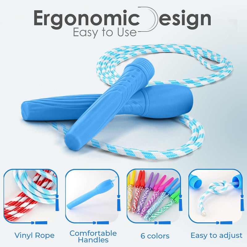 Ram-Pro Ram Pro All Purpose Jump Rope Stripe Ropes With Plastic Handles for any Skill Level - Image 4