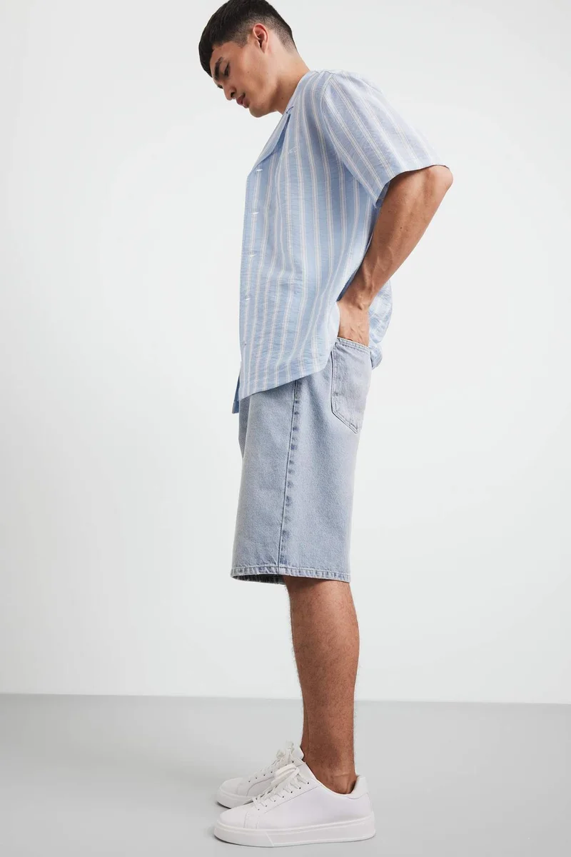 ديفاكتو Baggy Fit Denim Bermuda Shorts