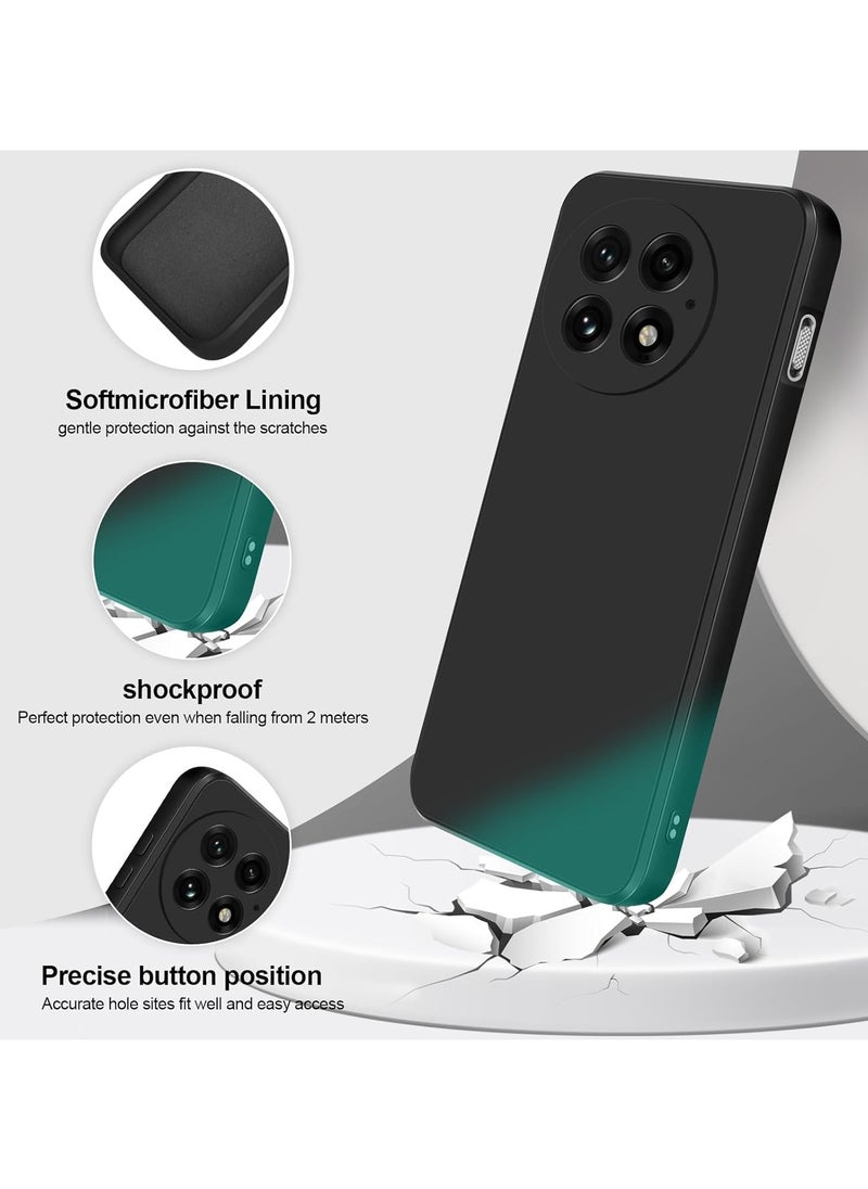 Generic Case Compatible with Oneplus 13 Silky-Soft Touch Full-Body Protective Phone Silicone Case Shockproof Cover with Microfiber Lining Case For Oneplus 13 5G 2024 Black  - Image 2