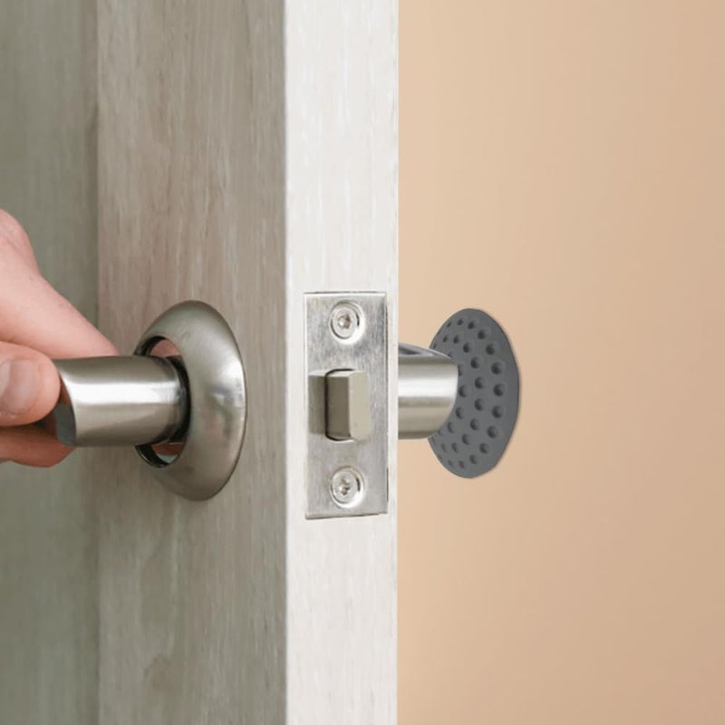 ALP EPDM Rubber Wall Protector Knob Cover – Self Adhesive Door Handle Bumper Guard – Protects Walls from Door Handles, Stops, Headboards, Refrigerator Doors (Grey, Pack of 4) - Image 3