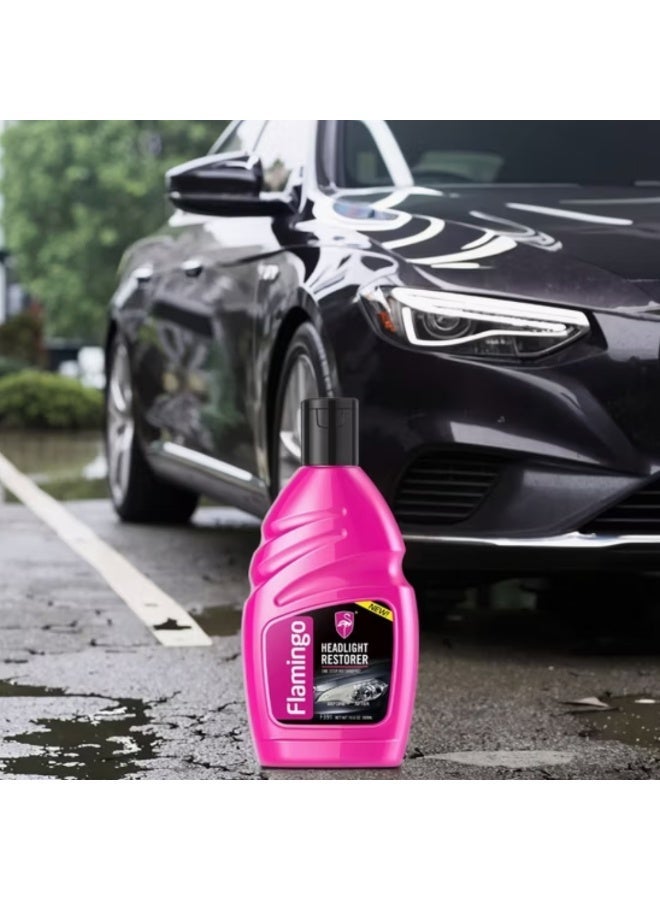 Flamingo Car Headlight Restoration Clear Headlight Painting and Polishing Car Lens Restorer Headlight Restorer 300ml | F391 - Image 3