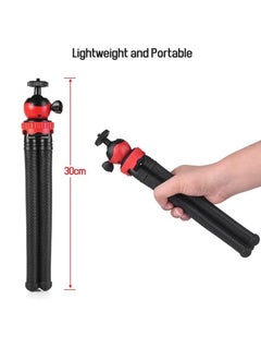 TIGER Camera Stand – Multi-Angle Flexible Octopus Tripod with 360° Rotation | Universal Spider Tripod Holder for Smartphones, GoPro, DSLR & Action Cameras | Portable Lightweight Tripod Stand for Vlogging, Photography, Travel & Live Streaming – Black/Red  - Image 5