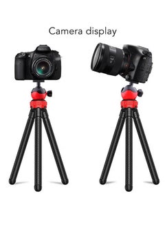 TIGER Camera Stand – Multi-Angle Flexible Octopus Tripod with 360° Rotation | Universal Spider Tripod Holder for Smartphones, GoPro, DSLR & Action Cameras | Portable Lightweight Tripod Stand for Vlogging, Photography, Travel & Live Streaming – Black/Red  - Image 1