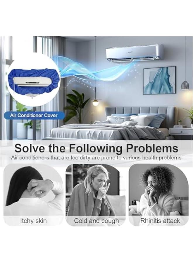 Split Air Conditioning Cleaning Cover Bag, Wall Mounted Air Conditioning Dust Washing Clean Protector Bag with 2.8M Water Pipe, Air Conditioner Service Bag for Household AC Units (1.5-2 P) - Image 3