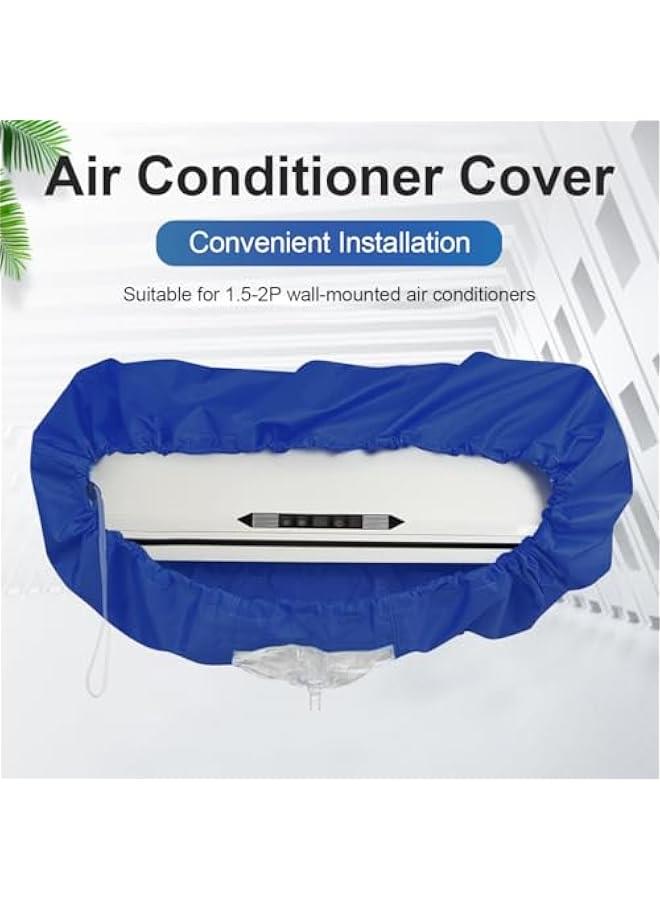 Split Air Conditioning Cleaning Cover Bag, Wall Mounted Air Conditioning Dust Washing Clean Protector Bag with 2.8M Water Pipe, Air Conditioner Service Bag for Household AC Units (1.5-2 P) - Image 2