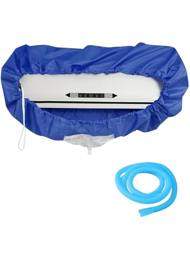 Split Air Conditioning Cleaning Cover Bag, Wall Mounted Air Conditioning Dust Washing Clean Protector Bag with 2.8M Water Pipe, Air Conditioner Service Bag for Household AC Units (1.5-2 P) - Image 1