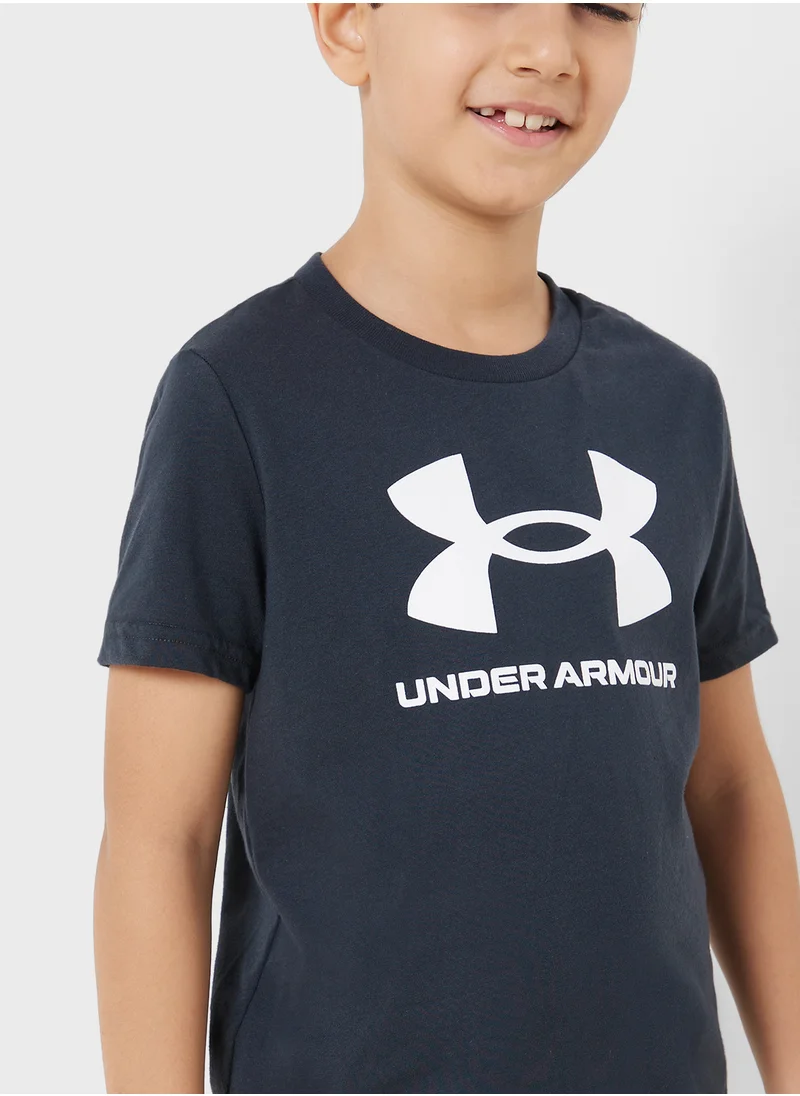 UNDER ARMOUR Kids Sportstyle Logo T-Shirt