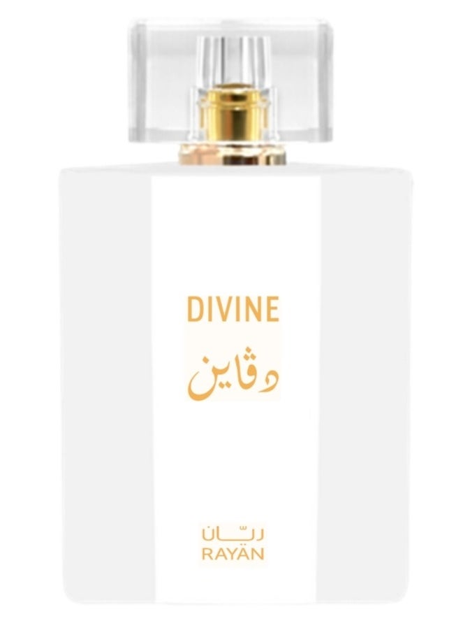 Rayan - RAYAN DIVINE Perfume for Women - Long Lasting Arabian Eau De Parfum, 100mL (3.34 Fl oz), White Floral Garden, Jasmine, Orange Blossom, William Pears & Amberwood - Ideal Gift for Her for Ramadan & Eid - Image 1