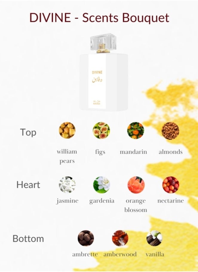 عطر ريان ديفاين للنساء - عطر وايت فلورال جاردن أو دو بارفان - عطر طويل الأمد للنساء - الياسمين البري، زهر البرتقال، ويليام بيرز، وخشب العنبر - هدية مثالية لجميع المناسبات - 100 مل - pzsku/Z98AC025ED34DCA90539DZ/45/_/1739557691/44f6f91a-e1fb-49d6-9c89-882773b860e2