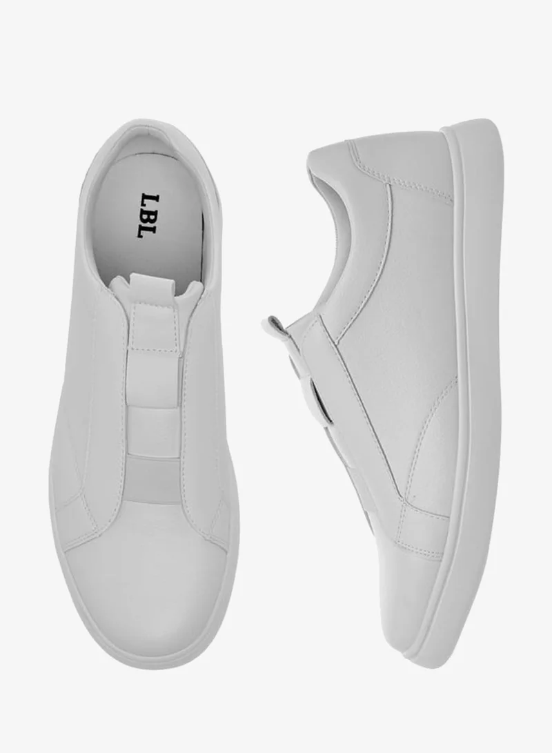 Men Textured Slip-On Sneakers with Pull Tabs