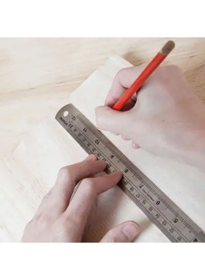 WORKPRO Stainless Steel Ruler (WP265001), 12 Inches - Image 1