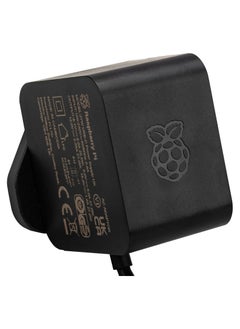 27W USB-C Power Supply (Black) - Optimal Charging for Raspberry Pi 5 & High-Power Peripherals, with USB PD - UK Plug