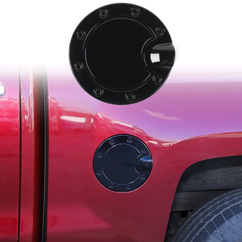 Jeliker for Silverado Gas Cap Door Black Gas Tank Cover Trim for Chevrolet Chevy Silverado for GMC Sierra 20142018