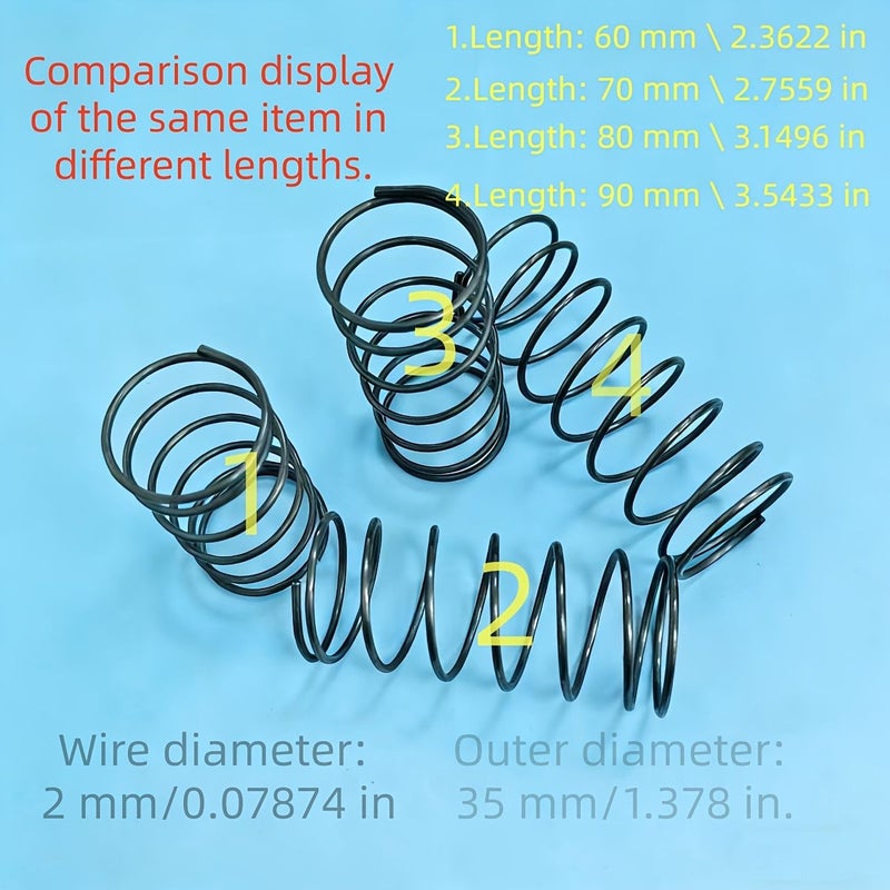Heavy Duty Compression Springs Wire 2.0mm OD 35mm Length 70 80mm Industrial Home Auto - Image 2