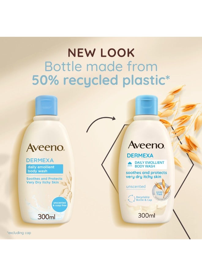 Aveeno Dermexa Daiky Emollient Bodywash Unscented 300ml - Image 5
