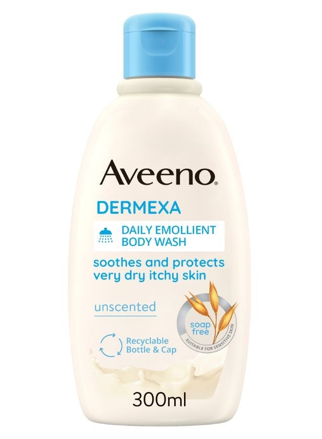 Aveeno Dermexa Daiky Emollient Bodywash Unscented 300ml - Image 1