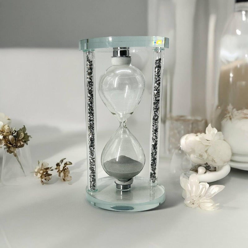 BOTIST Crystal Sand Timers HourglassSand Clock for Lover Friends and Relatives with Gift Box Pack of 1Clear - Image 1