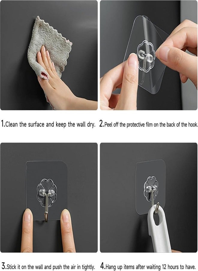 MENIFLIX self Adhesive wall Hooks for Hanging - 20 Pcs Adhesive wall Hook | Hooks for wall Heavy | Hooks for Hanging of Kitchen Accessories Items for Home | wall Hanging Hooks for Frames, Keys - Image 3