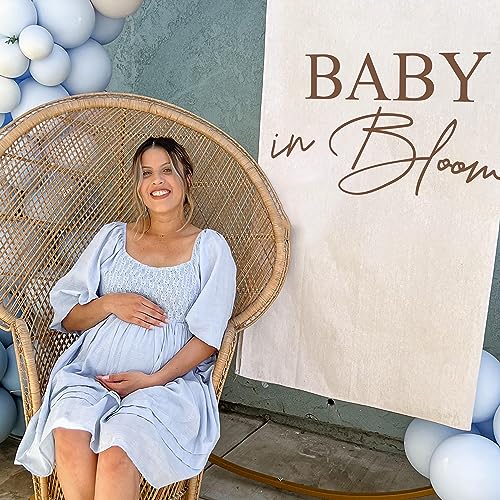 VANGNING Baby in Bloom Decal Sign - Girl or Boy Baby Shower Decal,Gender Reveal Sign Decor for Backdrop, Balloon Arch,Pregnancy Wall Decoration - Image 3