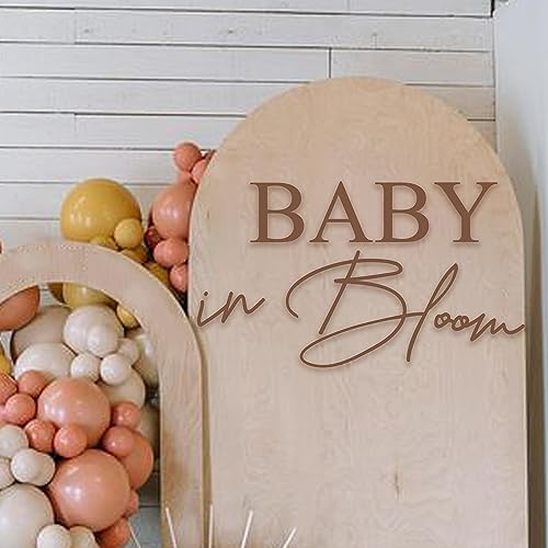 VANGNING Baby in Bloom Decal Sign - Girl or Boy Baby Shower Decal,Gender Reveal Sign Decor for Backdrop, Balloon Arch,Pregnancy Wall Decoration - Image 5