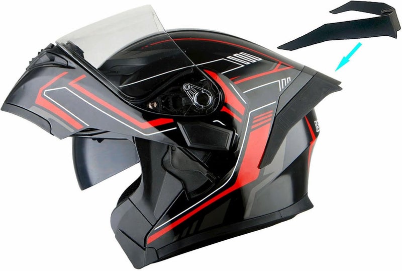 1Storm خوذة دراجة نارية 1Storm قابلة للتعديل بوجه كامل مع واقي مزدوج ودرع شمس داخلي - Image 1