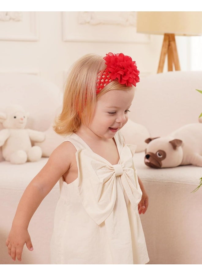 jollybows jollybows 18pcs Baby Girls Flower Headband Chiffon Elastic Hair Band Hair Accessories for Infants Newborn Toddler  - Image 5