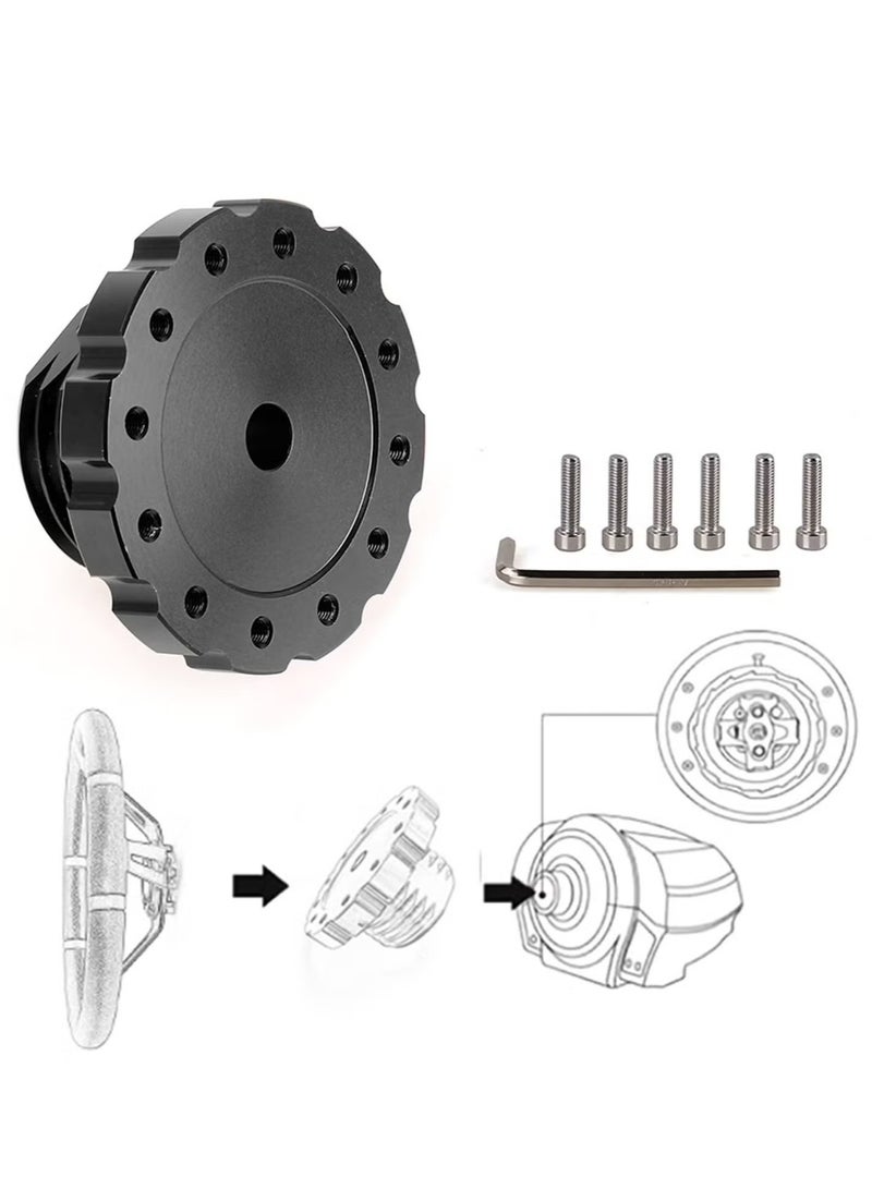 Aluminum Steering Wheel Adapter, Sim Racing Gaming Steering Wheel Adapter for T300, T500, TS-PC, TS-XW - Image 3