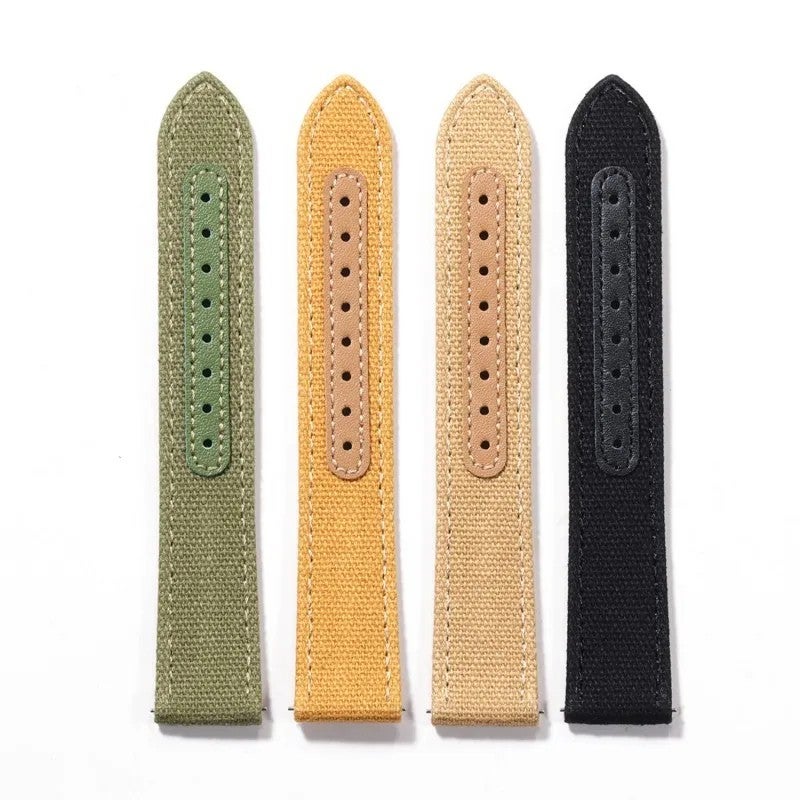 Y&D 20mm Universal Quick Release Nylon Watch Strap for Men and Women – Replace the Watch Strap with Durable Canvas & Leather Blend Wristband, Compatible Replacement Bracelet - Image 2