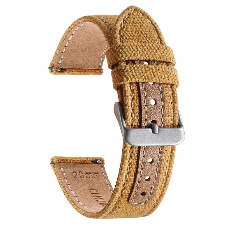 Y&D 20mm Universal Quick Release Nylon Watch Strap for Men and Women – Replace the Watch Strap with Durable Canvas & Leather Blend Wristband, Compatible Replacement Bracelet - Image 1
